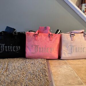 Juicy Couture Women's Bag Set - Black, Pink, Light Pink